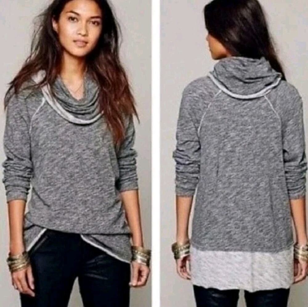 Free People FP Beach Sz Onesize OS Tunic Shirt Sweater Two Body Corps Deux Cowl